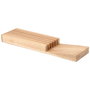 Continenta Bloque Cajón Para 5 Cuchillos Madera Árbol Goma 39x11x3.5 Cm (6 Unidades)